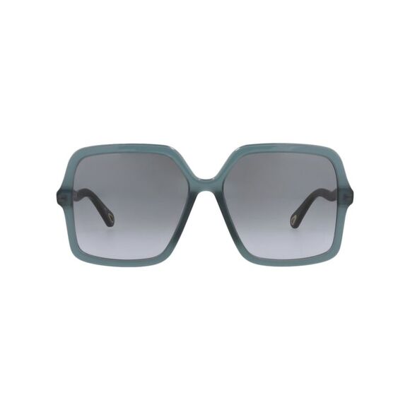 Chloé Square-Frame Recycled Acetate Sunglasses Blue Womens - Picture 1 of 6